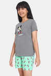 Rosaline Girls Disney Knit Cotton Shorts Set - Spring Bud — thumbnail 2